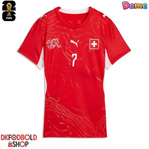 Schweiz Breel Embolo #7 Hjemmebanetrøje Dame VM 2026 Kort ærmer